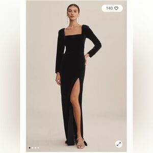 Jenny Yoo Black Velvet dress
